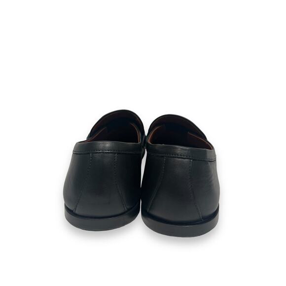 VALENTINO Black Calfskin Leather V Logo Slip-On Loafers Shoes Size 41.5 US 11.5